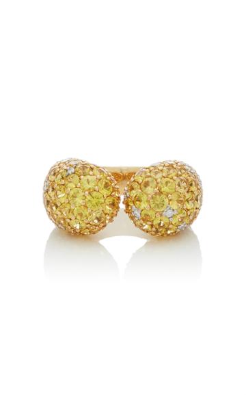Giovane 18k Gold Yellow Sapphire And Diamond Ring