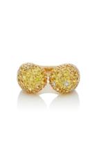 Giovane 18k Gold Yellow Sapphire And Diamond Ring