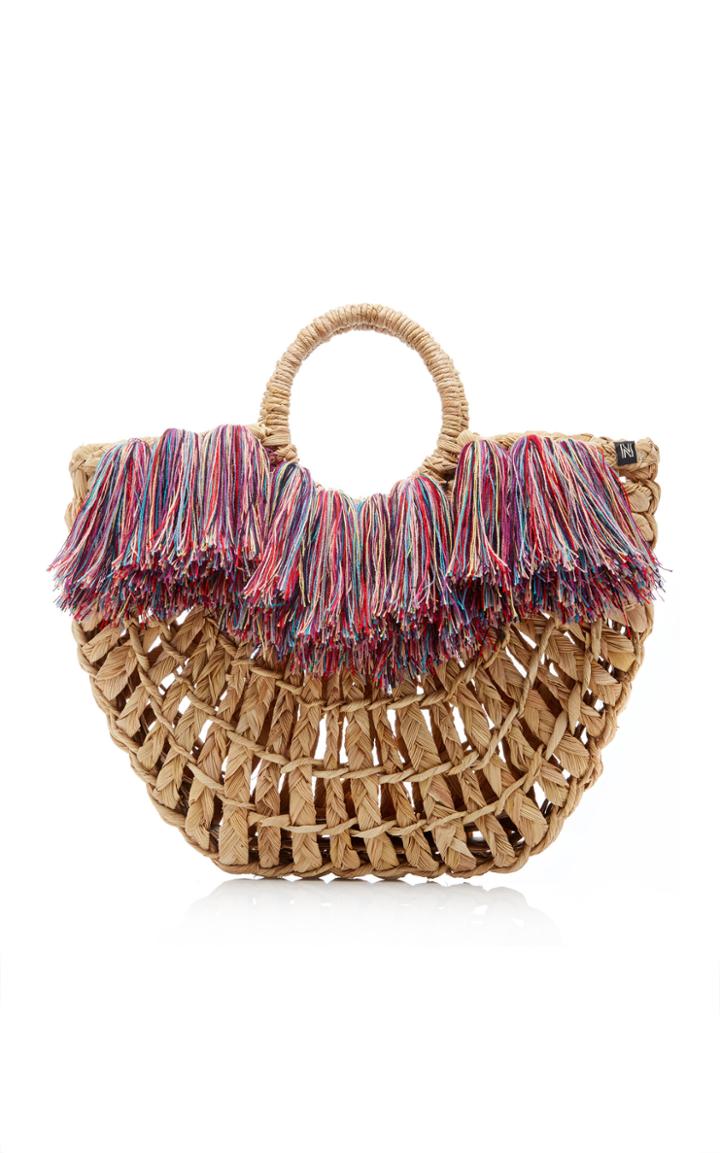 Nannacay Large Maria Leque Tote With Penachos