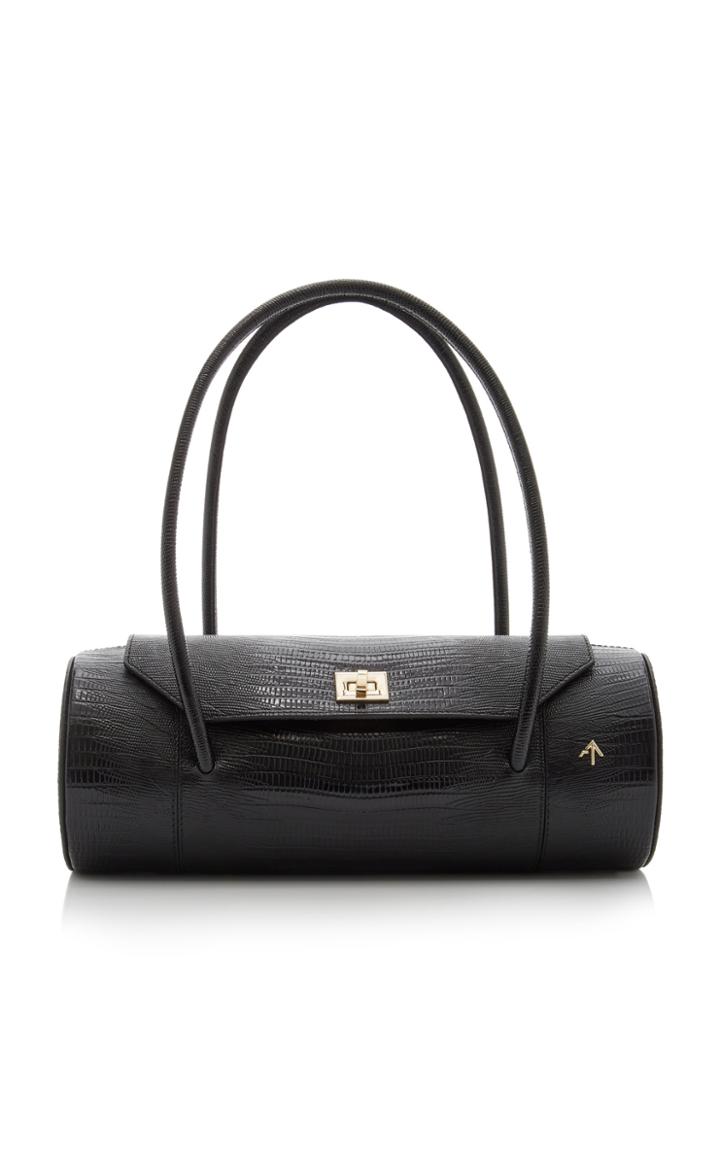 Manu Atelier London Lizard-effect Leather Bag