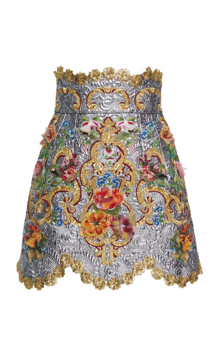 Dolce & Gabbana High Waisted Floral Skirt