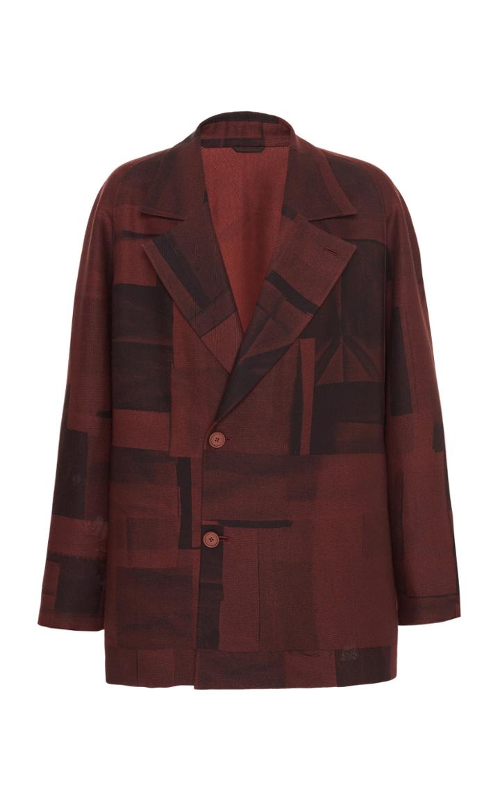 Ermenegildo Zegna Couture Xxx Printed Overcoat