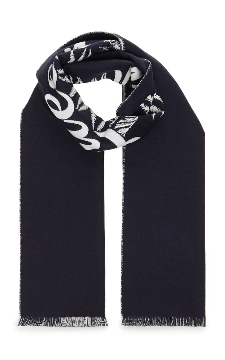 Alexander Mcqueen Logo-intarsia Wool Scarf