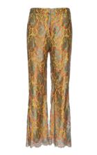 Etro Lace-printed Satin Cropped Pants