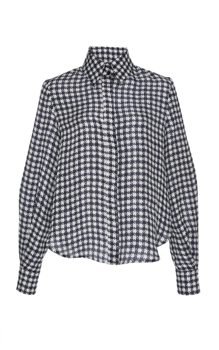 Dice Kayek Navy And White Printed Blouse