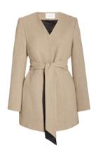 La Collection Asteria Tie-waist Crepe Wool Blazer
