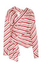 Hellessy Aaron Draped Stripe Twill Top