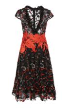 Costarellos Fit And Flare Embroidered Dress