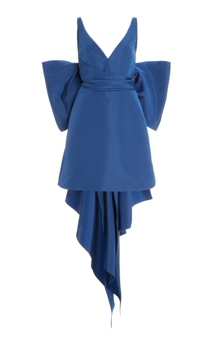 Moda Operandi Carolina Herrera Back Bow Silk Mini Dress