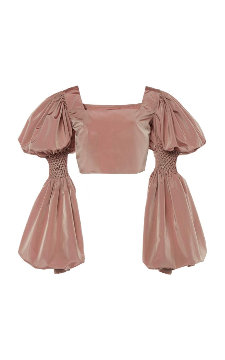 By Efrain Mogollon Marturet Cropped Taffeta Top