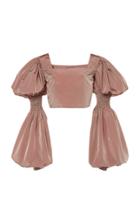 By Efrain Mogollon Marturet Cropped Taffeta Top