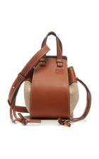 Loewe Hammock Mini Leather And Linen Bag