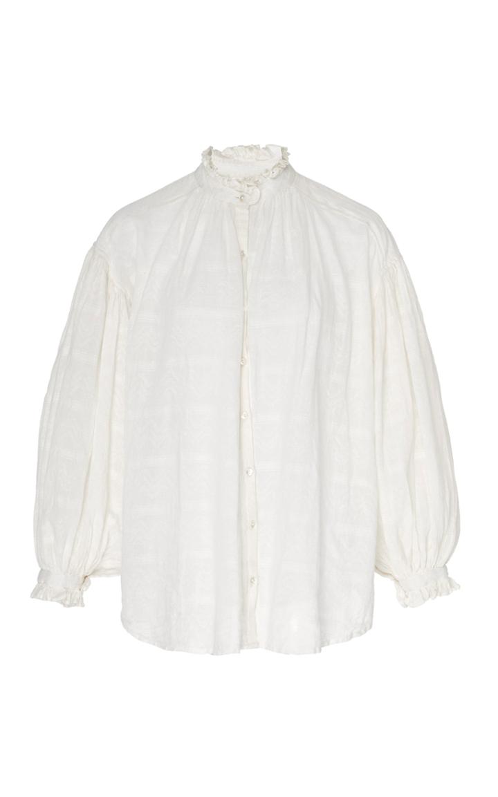 Moda Operandi Alix Of Bohemia Ruffle-trimmed Cotton Top