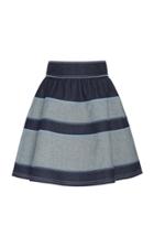 Carolina Herrera Striped Stretch-denim Mini Skirt