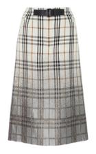 Alberta Ferretti Degrade Plaid Pencil Skirt
