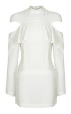 Strateas Carlucci Signal Cutout Ruffle Dress