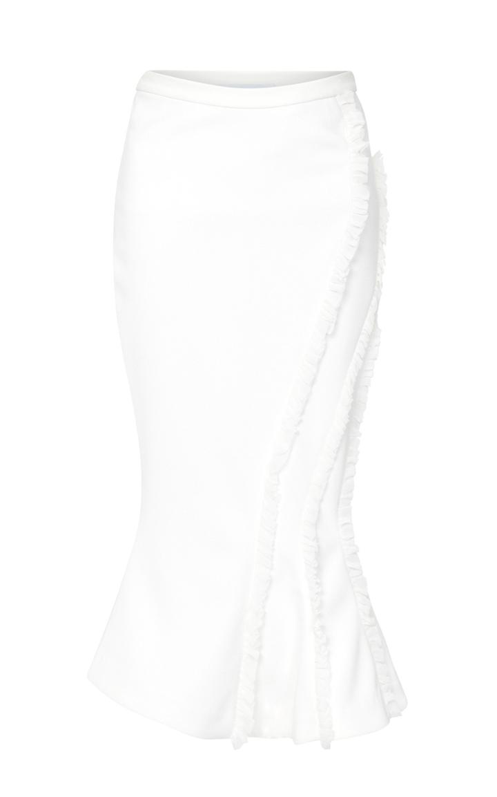Rachel Gilbert Kiki Ruffle-trimmed Crepe Skirt