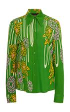 Moda Operandi Marc Jacobs Floral-print Jersey Button-front Shirt Size: 0