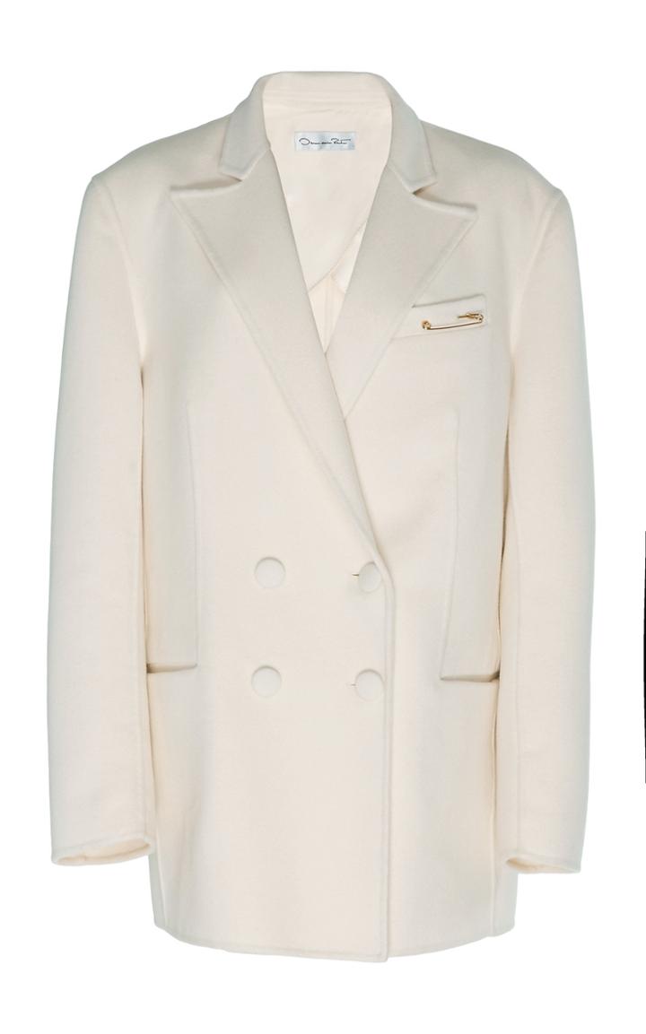 Oscar De La Renta Oversized Cashmere Double-breasted Jacket