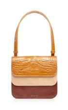 Rejina Pyo Ana Color-block Croc-effect Leather Shoulder Bag
