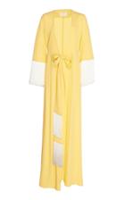 Sara Battaglia Sherbet Fringe Tie Dress