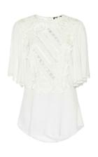 Moda Operandi Isabel Marant Lapao Embellished Crepe Top Size: 32
