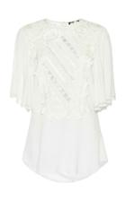 Moda Operandi Isabel Marant Lapao Embellished Crepe Top Size: 32