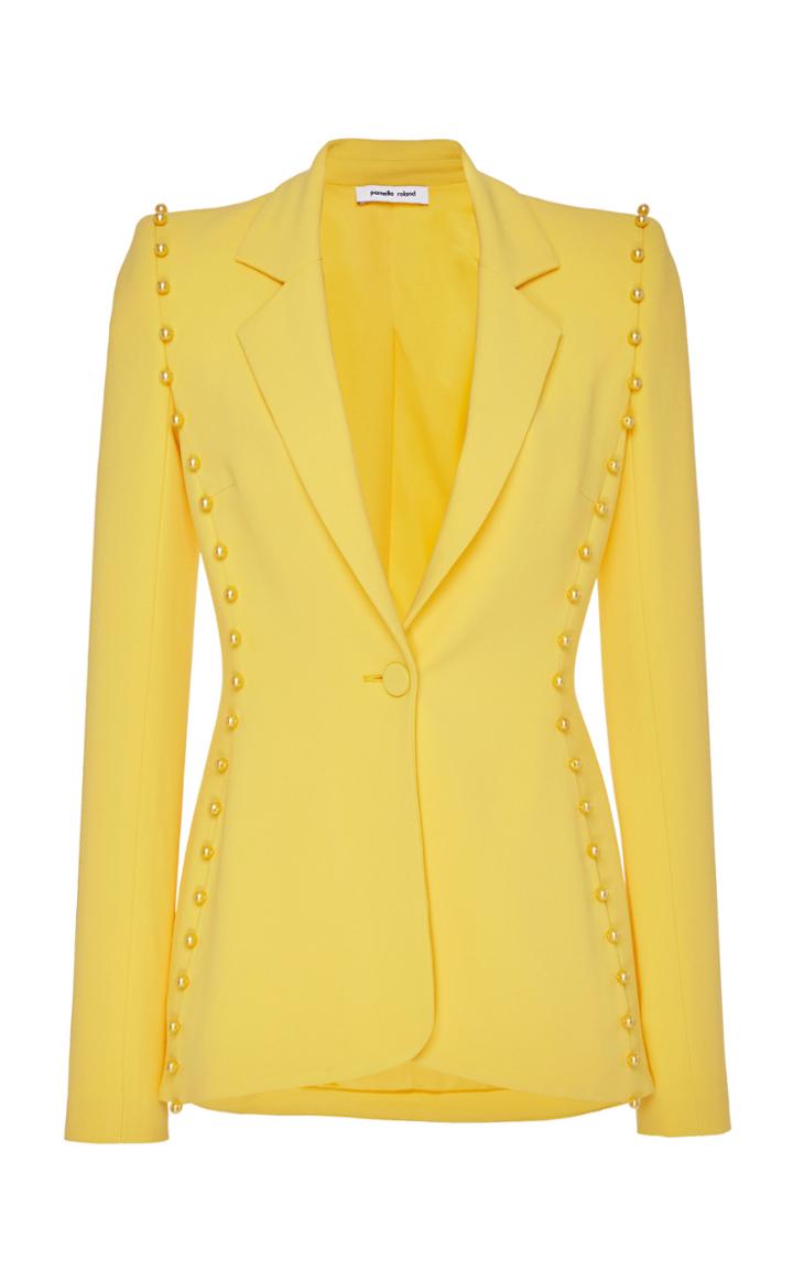 Pamella Roland Tailored Crepe Jacket