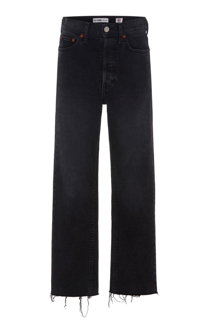 Re/done Stovepipe Cropped High-rise Jeans