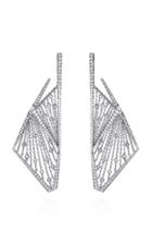 Mike Joseph White Gold And Diamond Drop Earrings