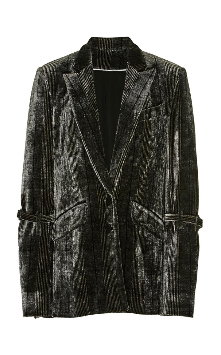Jonathan Simkhai Lacy Velvet Boyfriend Jacket
