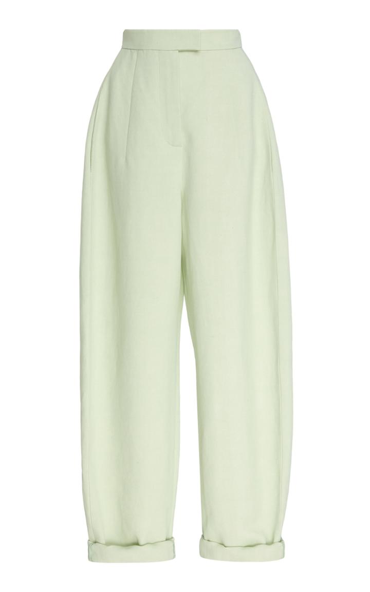Delpozo Pleated Crepe Straight-leg Pants