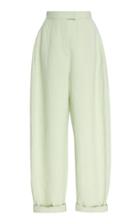 Delpozo Pleated Crepe Straight-leg Pants