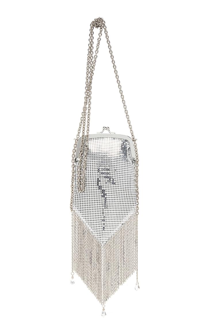 Paco Rabanne Fringed Aluminum Chain Mail Chain Wallet