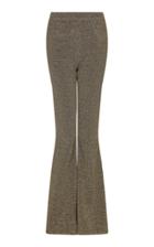 Safiyaa Halluana Metallic Lurex Flared-leg Pants