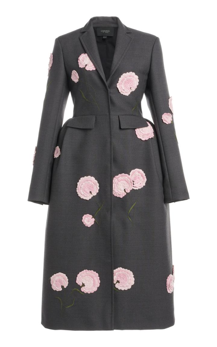 Moda Operandi Giambattista Valli Floral-embroidered Wool Coat
