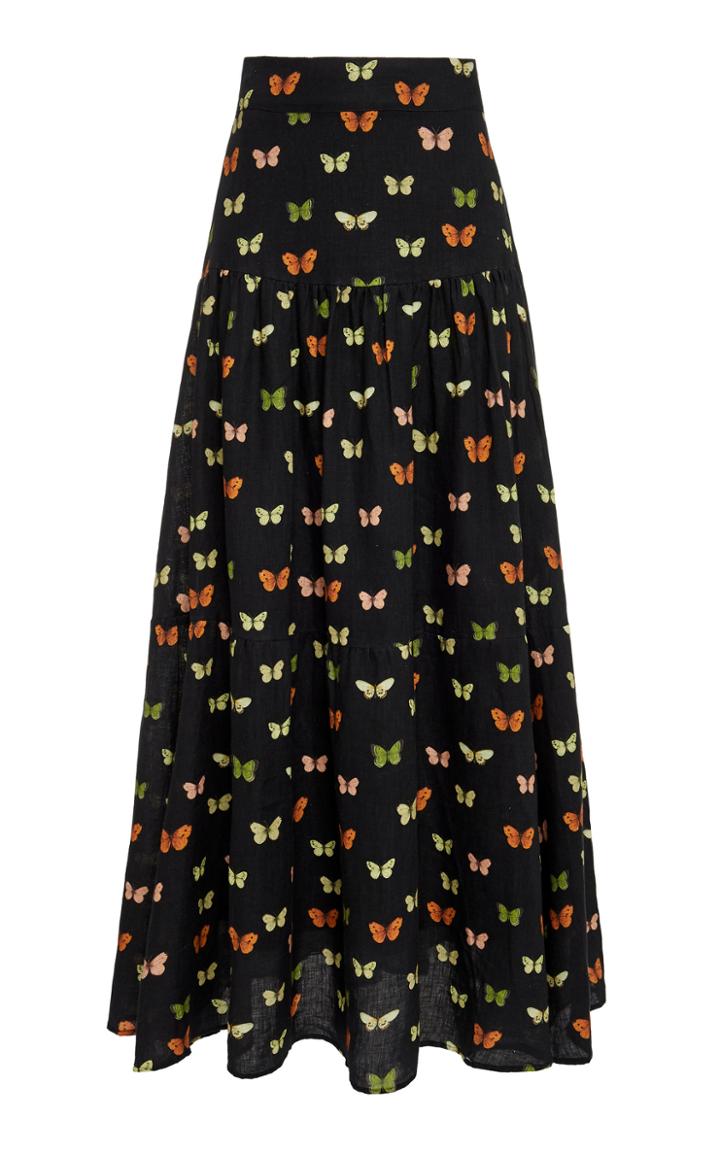 Agua By Agua Bendita Anis Mariposario Maxi Skirt