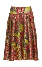 Marni Pleated Metallic Woven Skirt