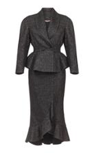 Ulyana Sergeenko Demi Couture Peplum Ruffle Skirt Suit Set
