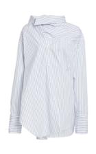 Monse Striped Cotton Twisted Scarf Shirt