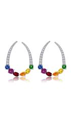 Moda Operandi Martin Katz 18k White Gold And Mixed Gem Earrings