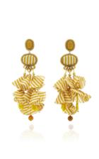 Ranjana Khan Gingham 14k Gold-plated Crystal And Resin Earrings