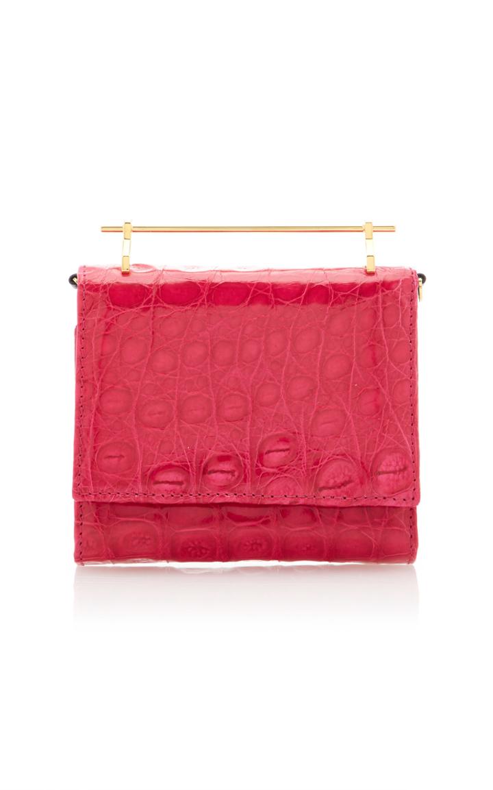 M2malletier M'o Exclusive Crocodile Cabiria Wallet On Chain