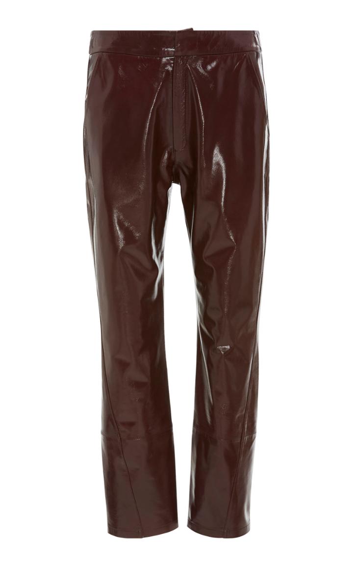 Zeynep Aray Cropped Patent Leather Pants