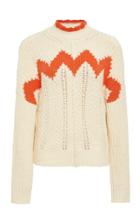 Isabel Marant Bell Intarsia Cotton And Wool-blend Sweater