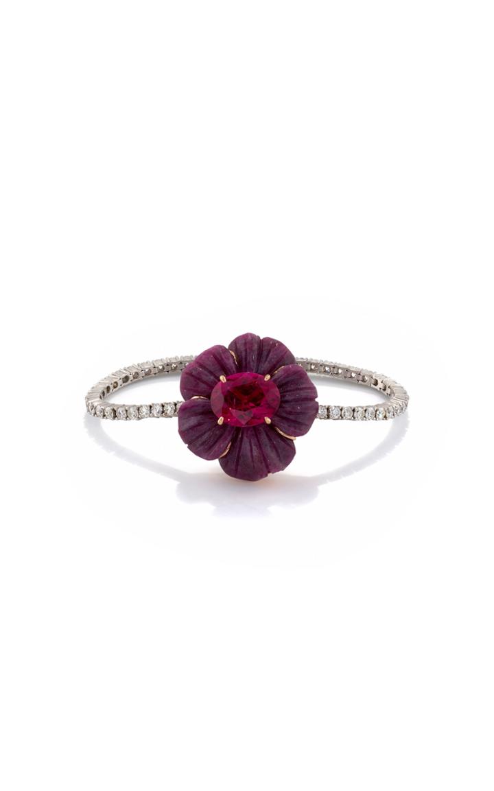 Moda Operandi Irene Neuwirth One Of A Kind Tropical Flower Bracelet Set With Ruby An