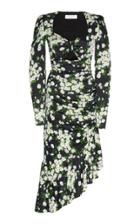 Moda Operandi Michael Kors Collection Asymmetric Satin-jersey Ruched Dress Size: 0