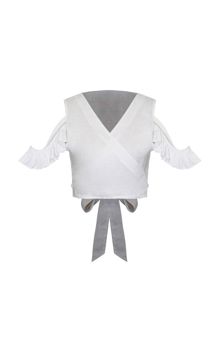 All Things Mochi Alika Linen Wrap Top