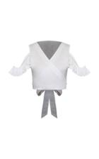 All Things Mochi Alika Linen Wrap Top