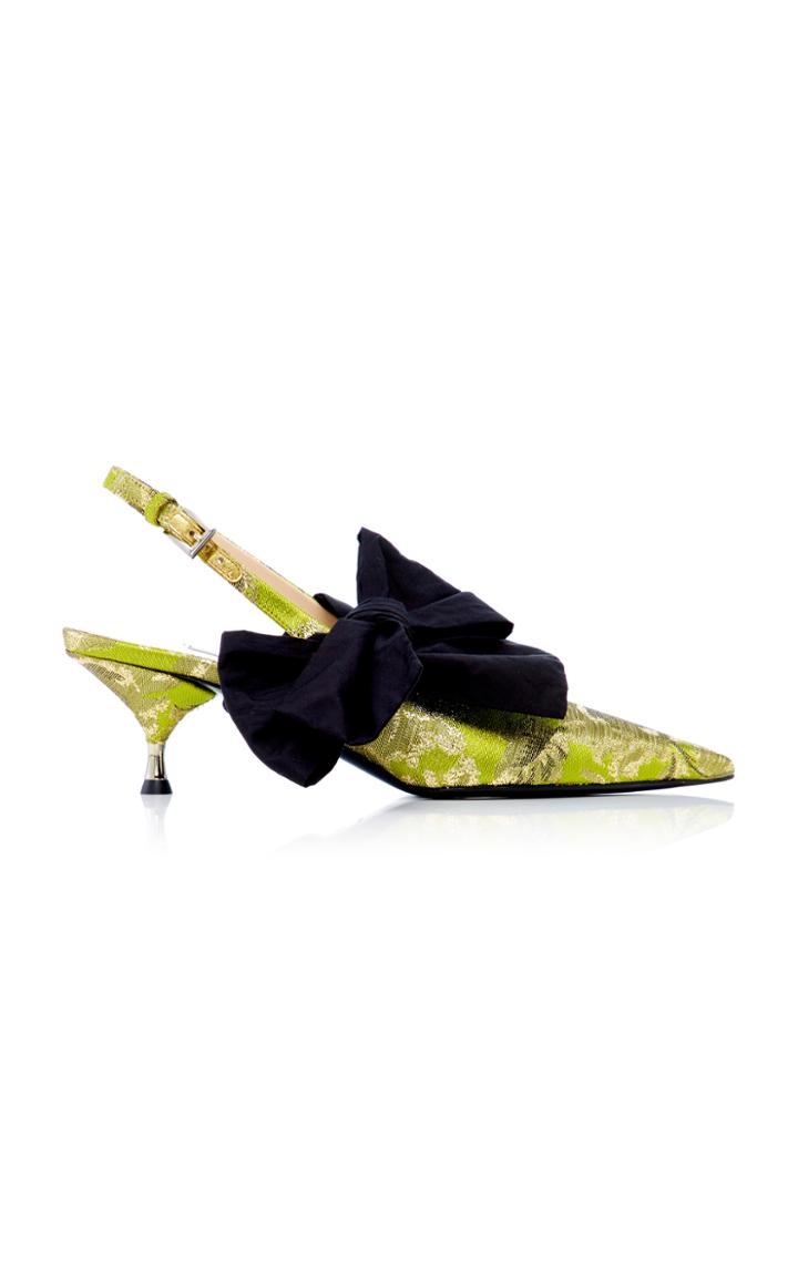 Prada M'o Exclusive Brocade Slingback Pumps